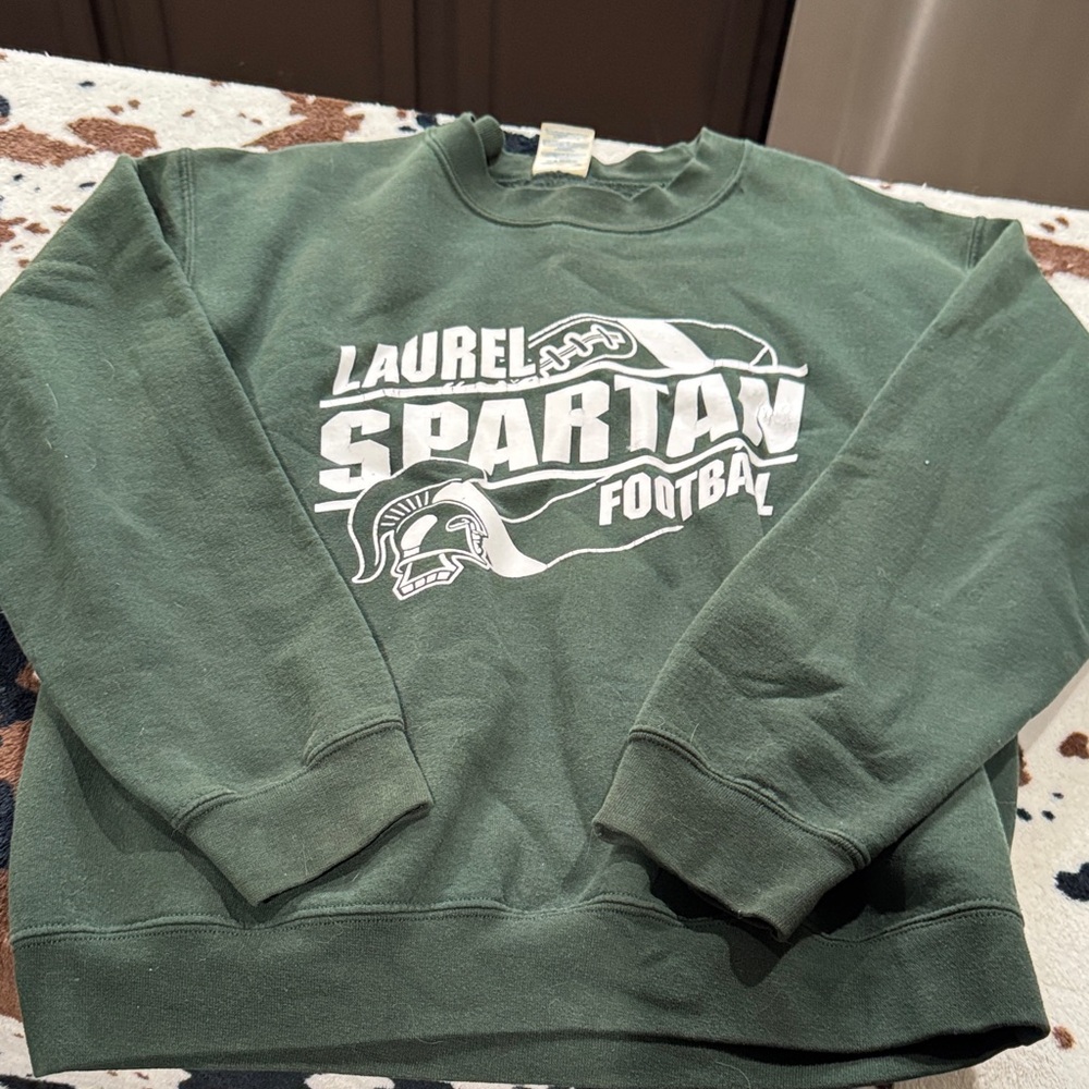 Gildan Green Laurel Spartan Football Men's Sweatshirt